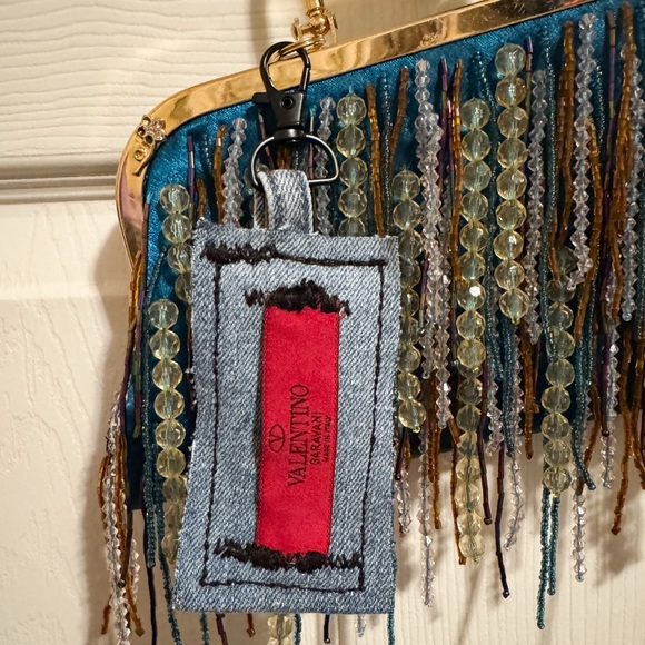 Upcycled Valentino Bag Charm/Keychain - Picture 1 of 1